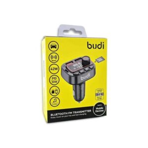 Budi  FM Transmitter for Car, Bluetooth 5.0 Car Radio Audio Adapter with Quick Charge, PD charge port, USB Drive, TF Card, MP3 Player, Support Hands-free Calling