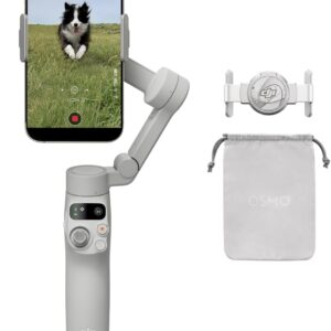 DJI Osmo Mobile 7 Gimbal Stabilizer for iPhone, Android, Built-in Tripod, Portable Stabilizer for iPhone, Selfie Stick, 3-Axis Phone Gimbal, ActiveTrack 7.0, One-Tap Edit, 10hrs Use