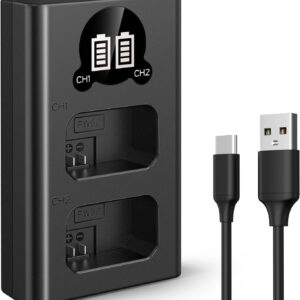 K&F Concept Sony NP-FW50 2-Battery Pack with Type-C Port for Select Sony Cameras (1100mAh)