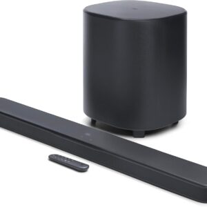 JBL Bar 500MK2-5.1 Channel soundbar System with Dolby Atmos®, MultiBeam™ 3.0 & PureVoice 2.0, 750W with 10" Sub, Easy Sound Calibration, and Works with Voice Assistant-Enabled Speakers