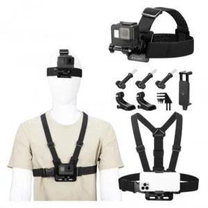 K&F CONCEPT Head Strap & Chest Mount Set Adjustable for GoPro, Phones and Hero DJI Osmo