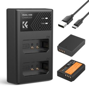 K&F Concept LP-E10 Dual Charger and 2 Batteries