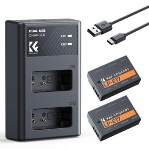 K&F CONCEPT LP-E17 Battery and Dual USB Charger for Canon EOS R100 R8 R50 RP R10, Rebel T8i, T7i, T6i, T6s, SL2, SL3, EOS M3, M5, M6, EOS 200D, 77D, 750D, 760D, 800D, 8000D