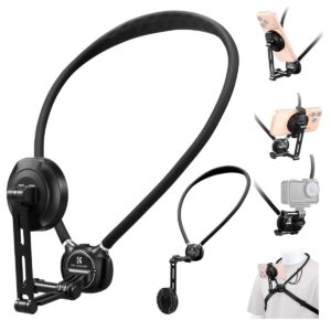 K&f 2-in-1 Neck Phone Holder, Magnetic & Clip-On, Hands-Free POV
